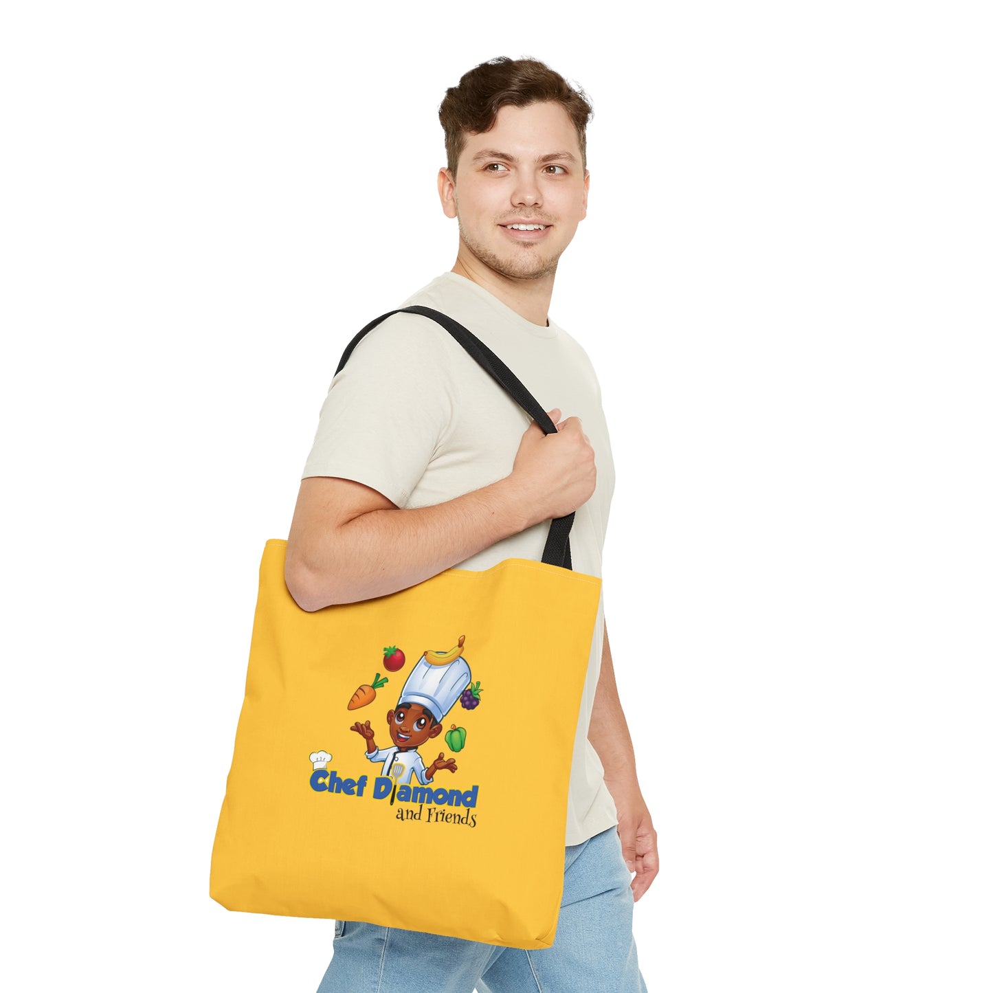 Chef Diamond and Friends Yellow Tote Bag