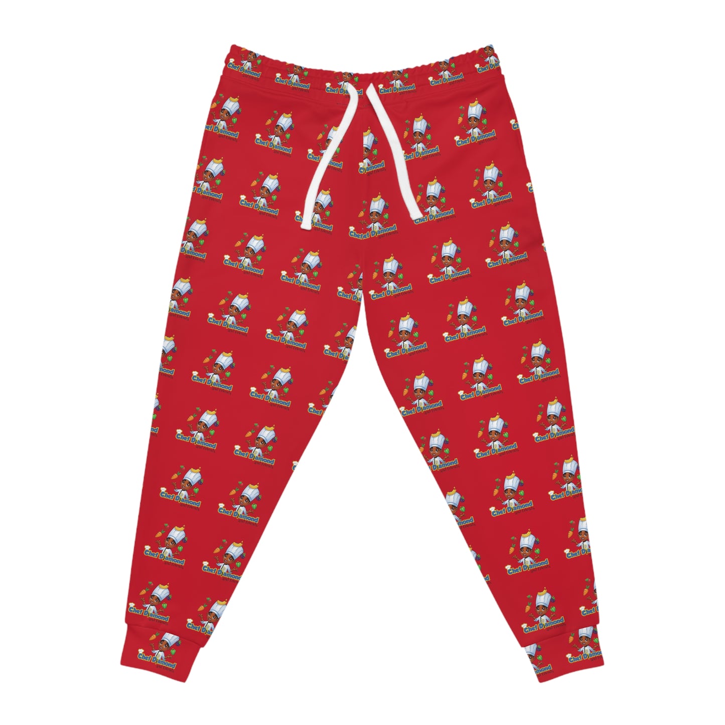 Red Athletic Chef Diamond and Friends Joggers