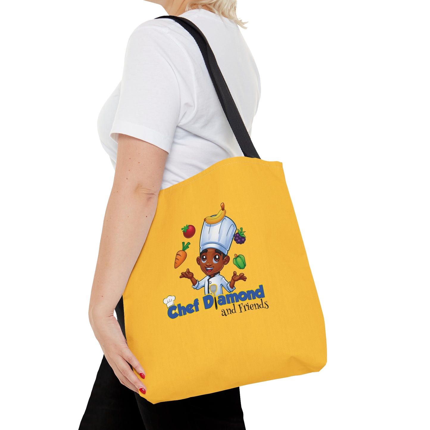 Chef Diamond and Friends Yellow Tote Bag