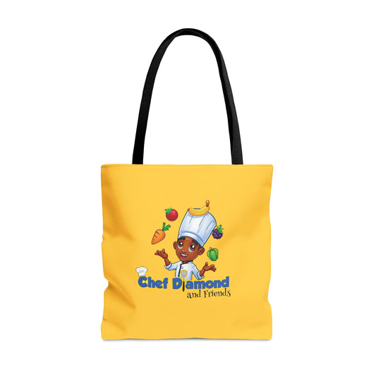 Chef Diamond and Friends Yellow Tote Bag