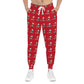 Red Athletic Chef Diamond and Friends Joggers