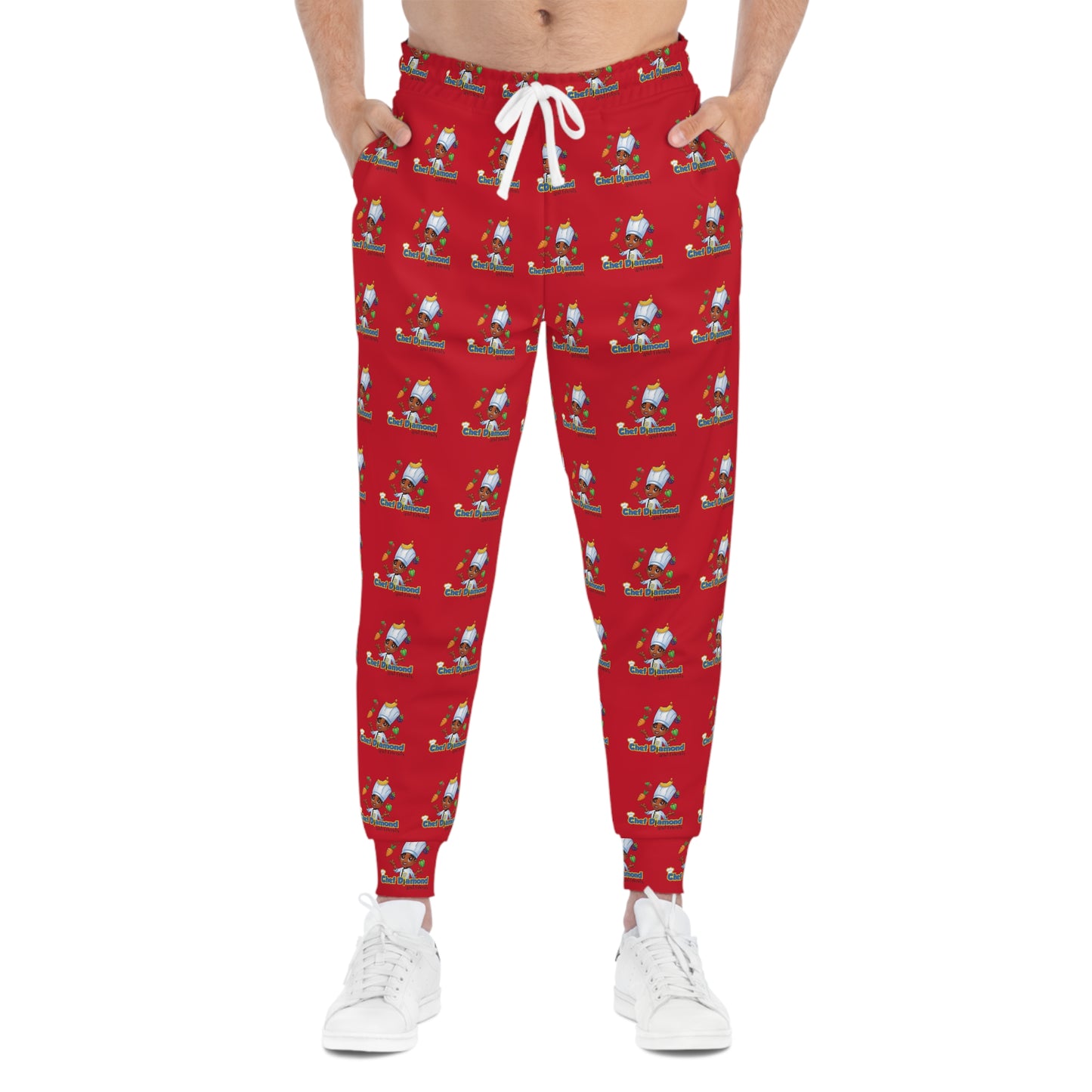 Red Athletic Chef Diamond and Friends Joggers