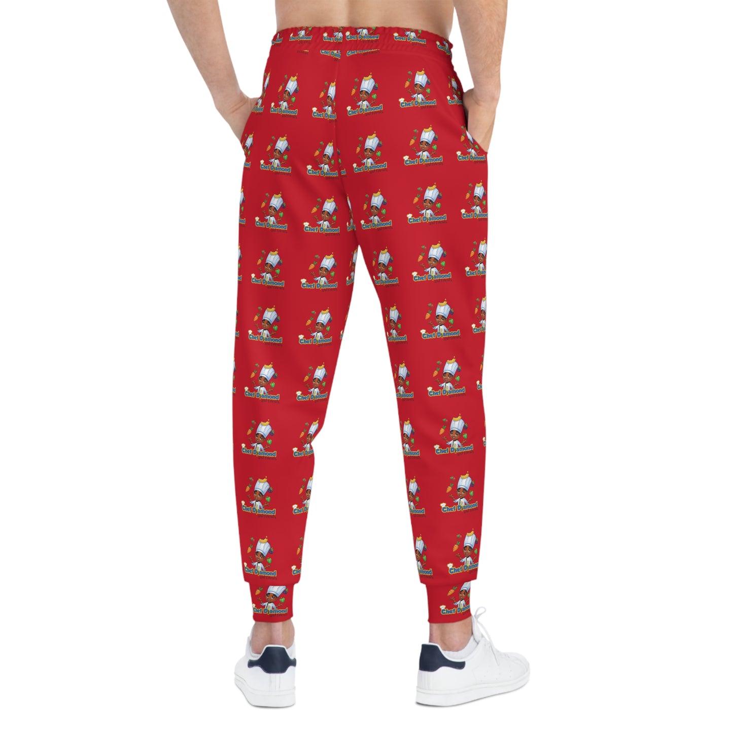 Red Athletic Chef Diamond and Friends Joggers