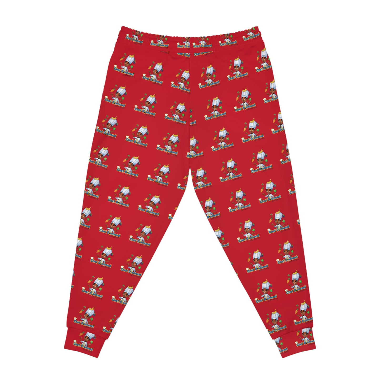 Red Athletic Chef Diamond and Friends Joggers